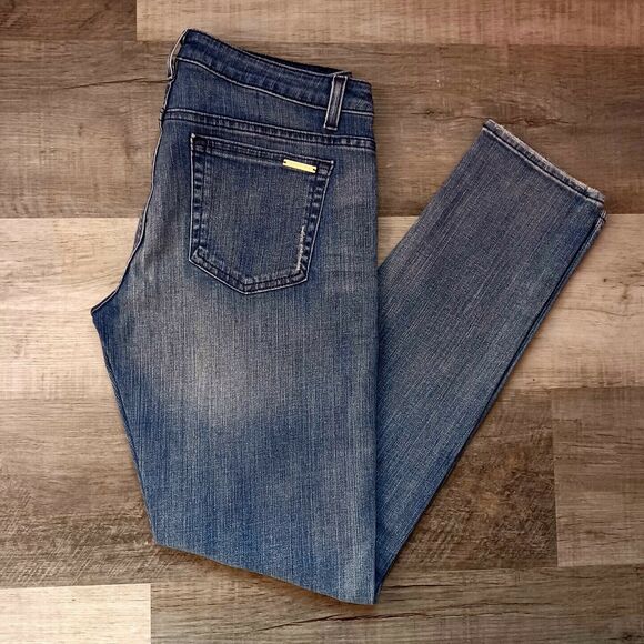 Michael Kors Dillon Relaxed, Women's Size 2 Distressed Blue Jeans - Picture 7 of 12